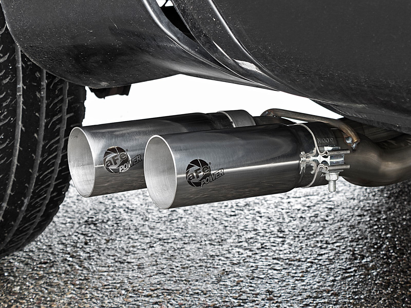 Rebel Series 3 Inch 409 Stainless Steel Cat-Back Exhaust System w/Polished Tip Nissan Titan 04-15 V8-5.6L aFe Power
