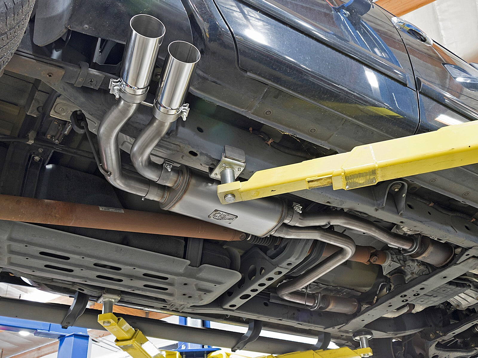 Rebel Series 3 Inch 409 Stainless Steel Cat-Back Exhaust System w/Polished Tip Nissan Titan 04-15 V8-5.6L aFe Power