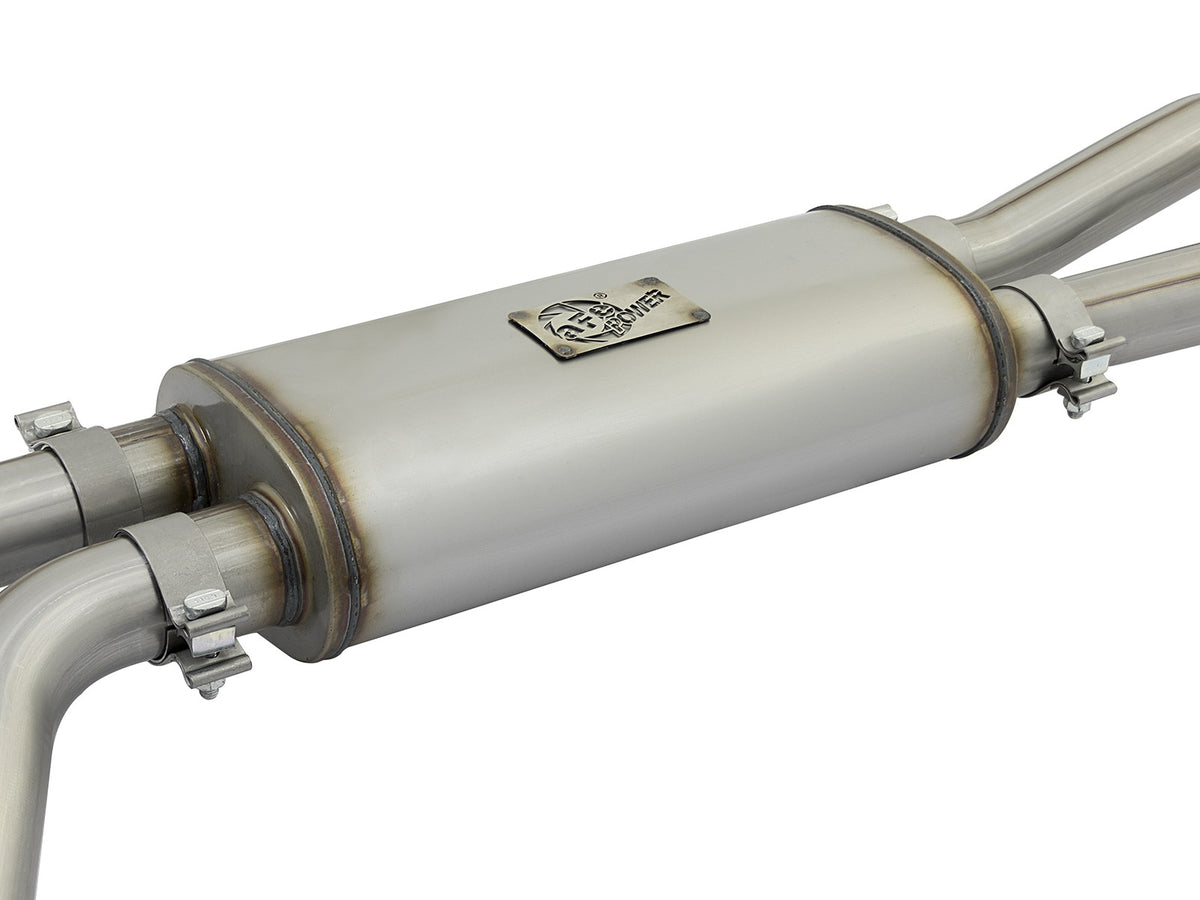 Rebel Series 2-1/2 Cat-Back Exhaust System w/ Polished Tip Nissan Titan 17-24 V8-5.6L aFe Power