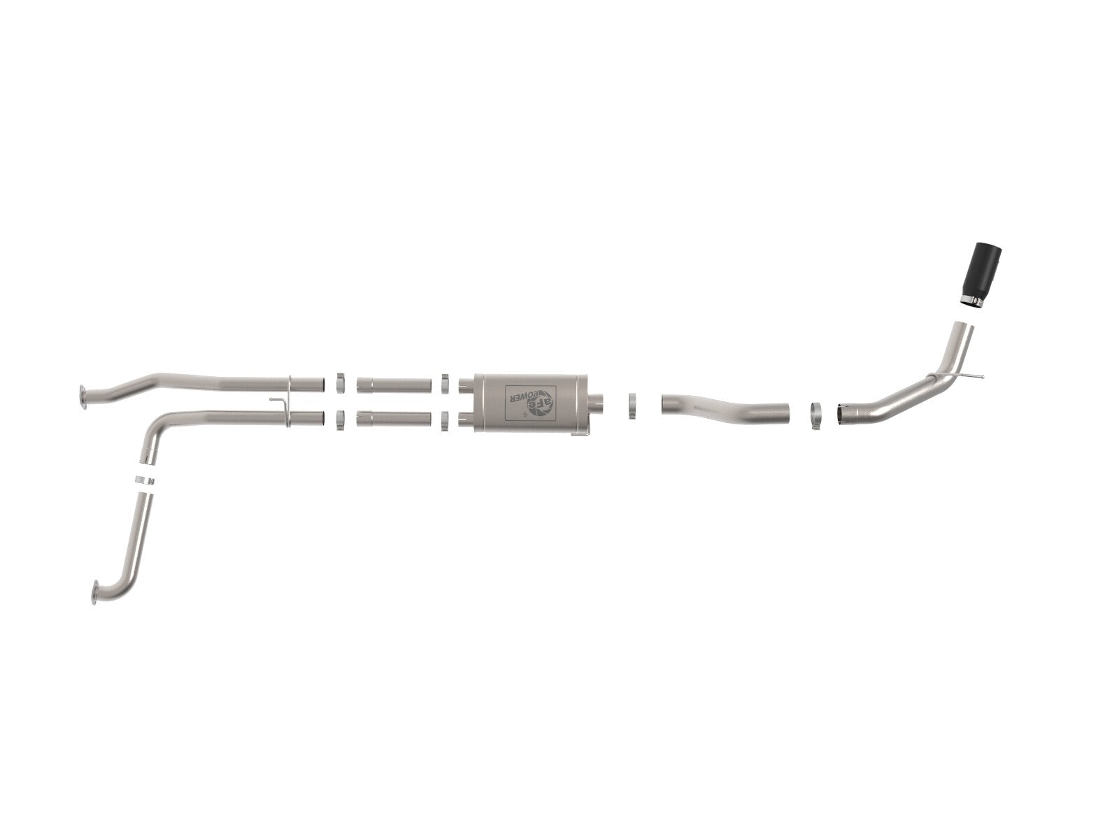 Mach Force-Xp 3 Inch to 4 Inch 409 Stainless Steel Cat-Back Exhaust System Nissan Titan Xd 16-24 V8-5.6L aFe Power