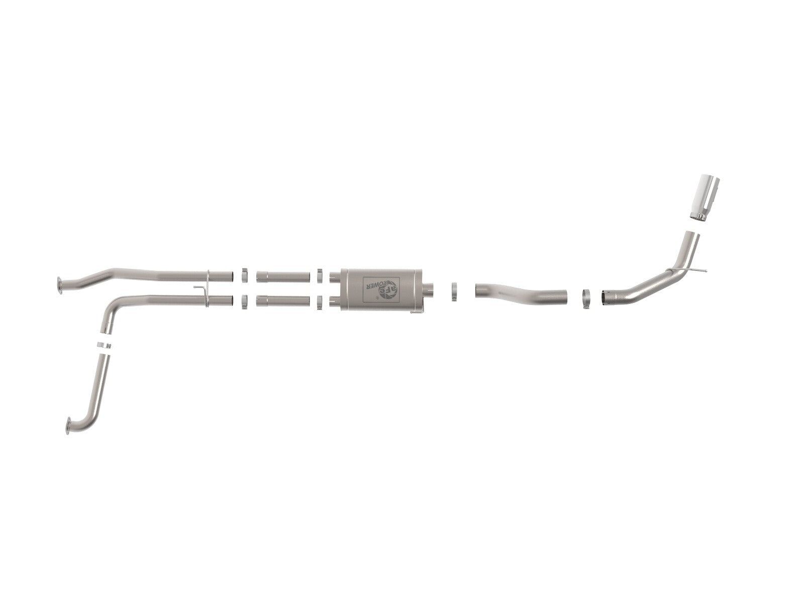 Mach Force-Xp 3 Inch to 4 Inch 409 Stainless Steel Cat-Back Exhaust System Nissan Titan Xd 16-24 V8-5.6L aFe Power