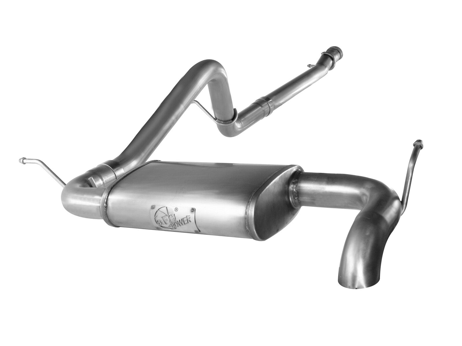 Mach Force-Xp 2-1/2 Inch 409 Stainless Steel Cat-Back Hi-Tuck Exhaust System Jeep Wrangler (JK) 2 Door 12-18 V6-3.6L aFe Power