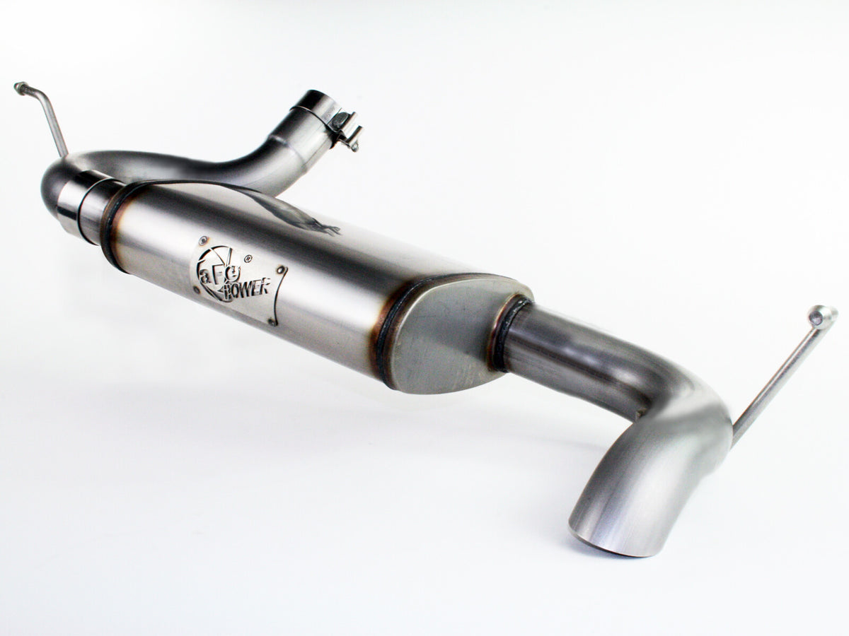 Mach Force-Xp 2-1/2 Inch 409 Stainless Steel Axle-Back Hi-Tuck Exhaust System Jeep Wrangler (JK) 07-18 V6-3.6L/3.8L aFe Power
