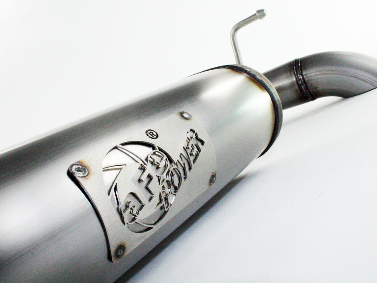 Mach Force-Xp 2-1/2 Inch 409 Stainless Steel Axle-Back Hi-Tuck Exhaust System Jeep Wrangler (JK) 07-18 V6-3.6L/3.8L aFe Power