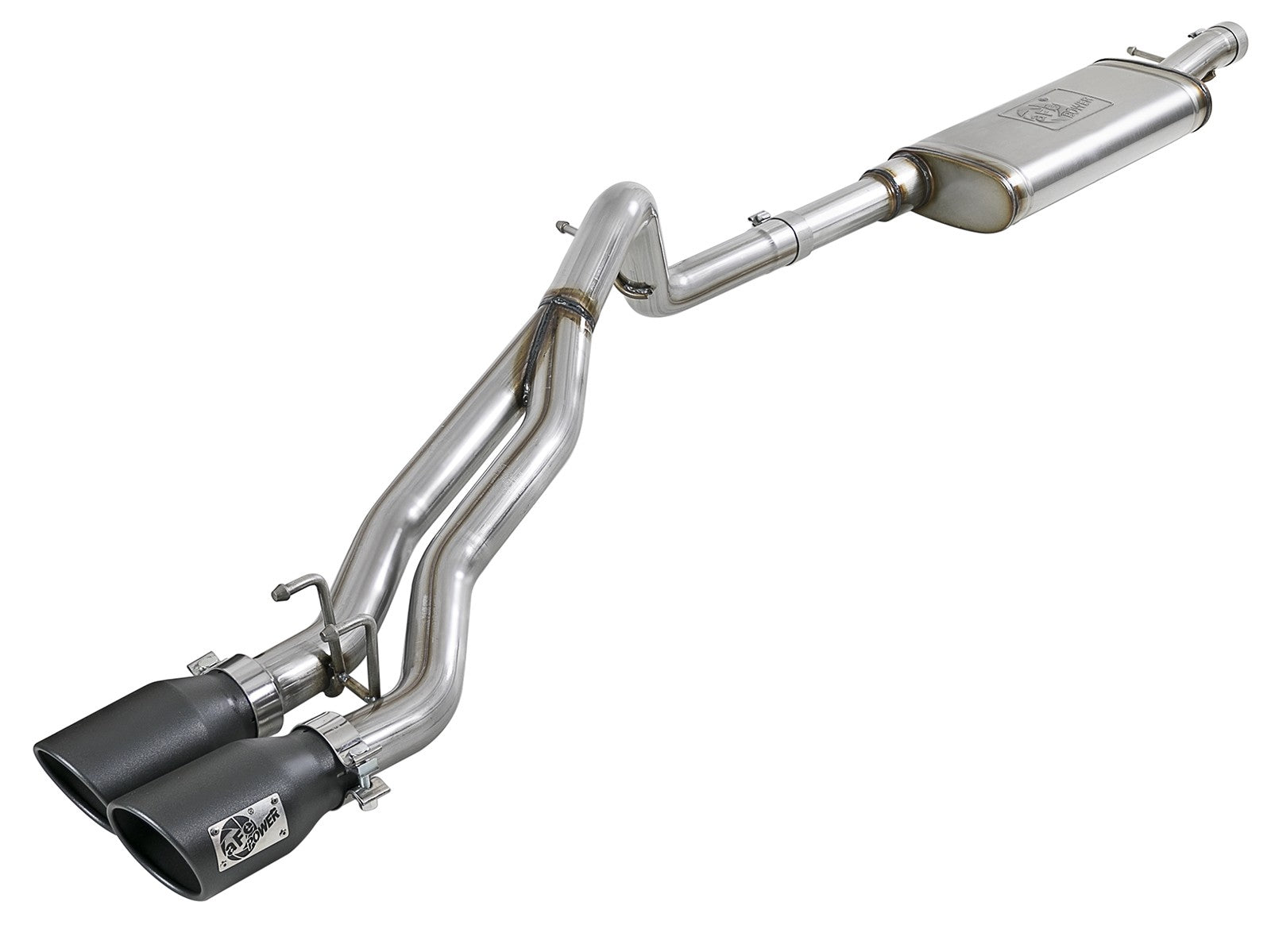 Rebel Series 2-1/2 Inch 409 Stainless Steel Cat-Back Exhaust System w/Black Tip Jeep Wrangler (JK) 07-18 V6-3.6L/3.8L 4 Door aFe Power