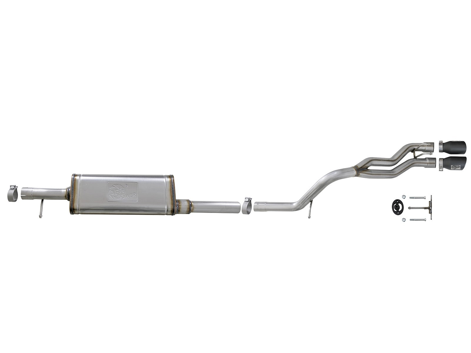 Rebel Series 2-1/2 Inch 409 Stainless Steel Cat-Back Exhaust System w/Black Tip Jeep Wrangler (JK) 07-18 V6-3.6L/3.8L 4 Door aFe Power