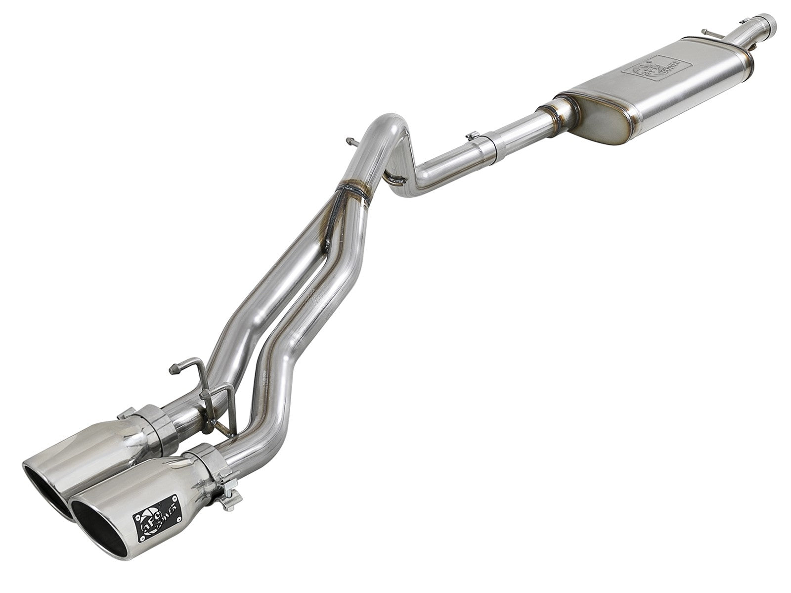 Rebel Series 2-1/2 Inch 409 Stainless Steel Cat-Back Exhaust System w/Polished Tip Jeep Wrangler (JK) 4 Door 07-18 V6-3.6L/3.8L aFe Power