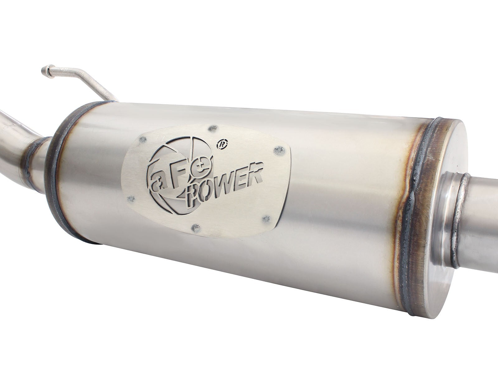 Mach Force-Xp 2-1/2 Inch 409 SS Cat-Back Hi-Tuck Exhaust w/14 Inch muffler Jeep Wrangler (JK) 07-18 V6-3.6L/3.8L aFe Power