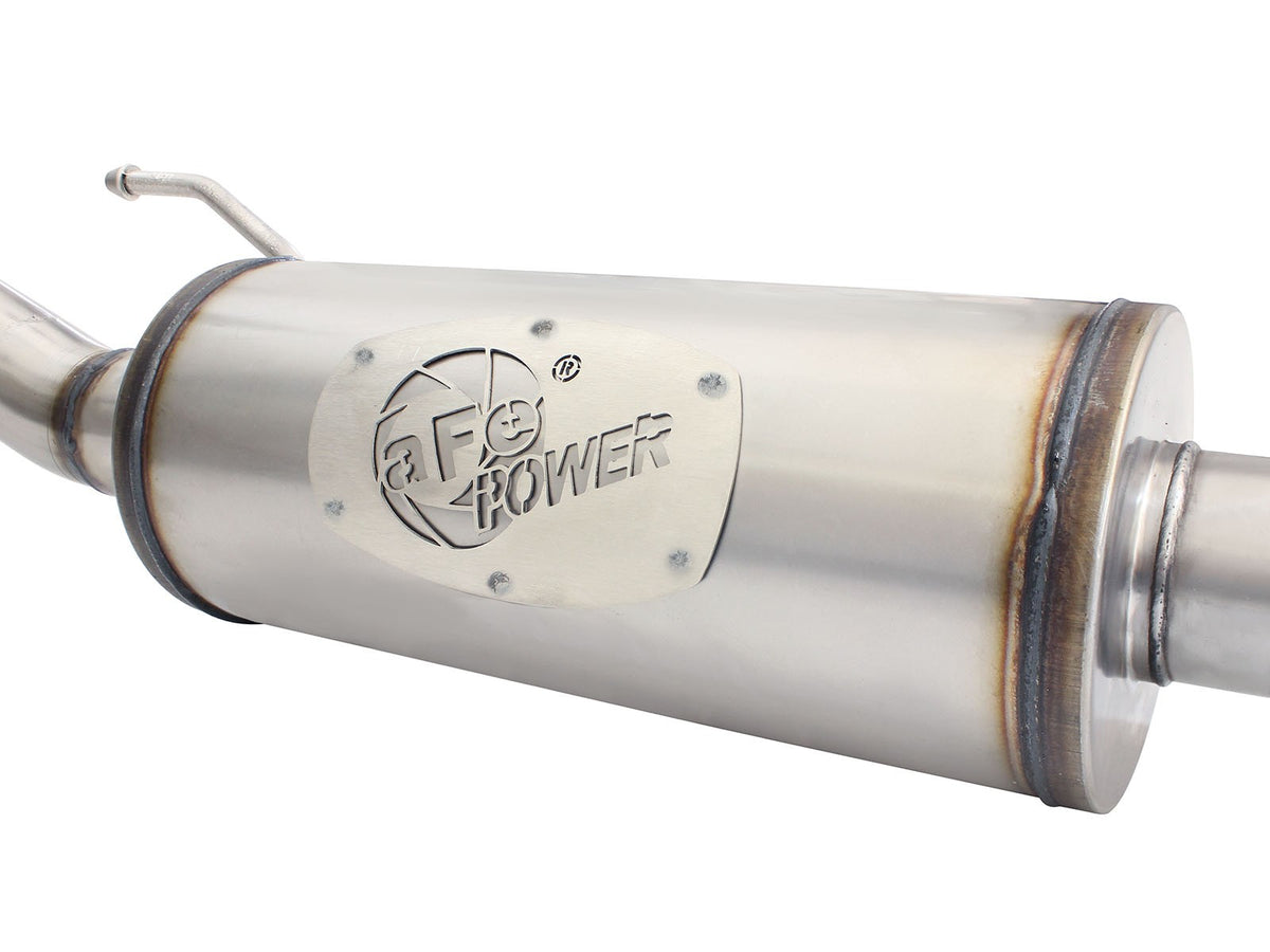 Mach Force-Xp 2-1/2 Inch 409 SS Cat-Back Hi-Tuck Exhaust w/14 Inch muffler Jeep Wrangler (JK) 07-18 V6-3.6L/3.8L aFe Power