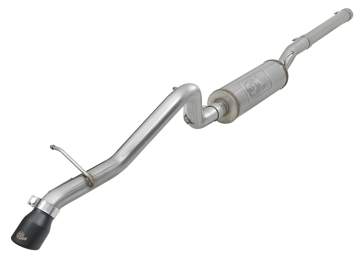 Mach Force-Xp 2-1/2 Inch 409 Stainless Steel Cat-Back Hi-Tuck Exhaust w/ Black Tip Jeep Wrangler (JK) 07-18 V6-3.6L/3.8L aFe Power