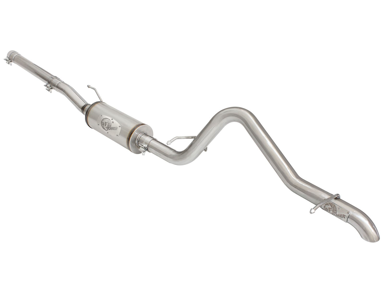 Mach Force-Xp 2-1/2 Inch 409 Stainless Steel Cat-Back Hi-Tuck Exhaust System Jeep Wrangler (JK) 07-18 V6-3.6L/3.8L aFe Power