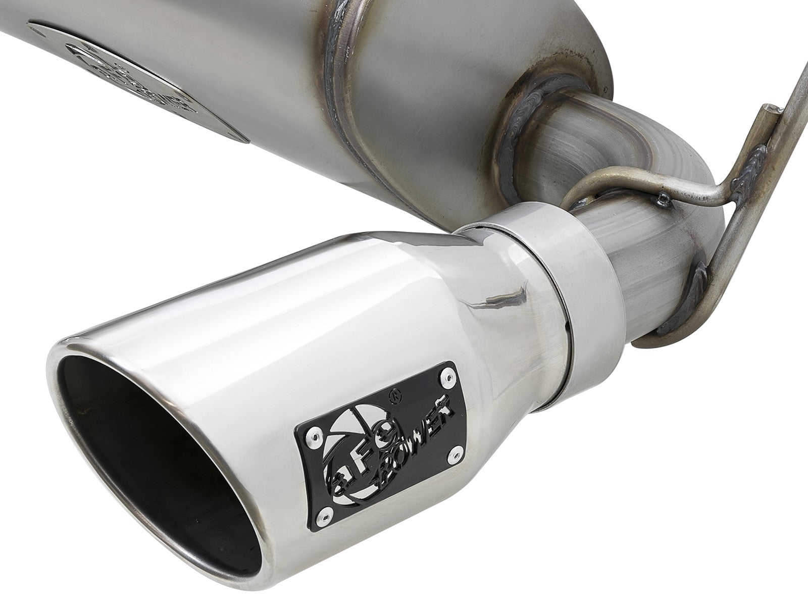 Rebel Series 2-1/2 Inch 409 Stainless Steel Axle-Back Exhaust w/ Polished Tips Jeep Wrangler (JK) 07-18 V6-3.6L/3.8L aFe Power