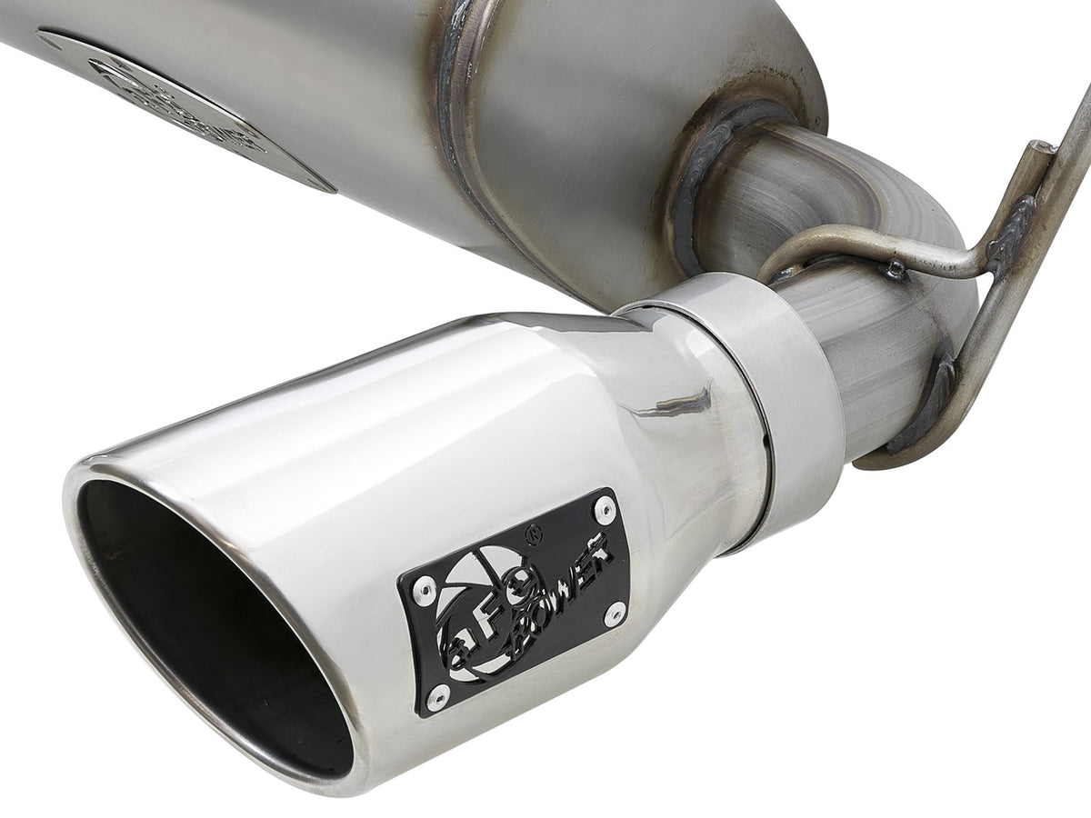 Rebel Series 2-1/2 Inch 409 Stainless Steel Cat-Back Exhaust w/ Polished Tips Jeep Wrangler (JK) 07-18 V6-3.6L/3.8L aFe Power