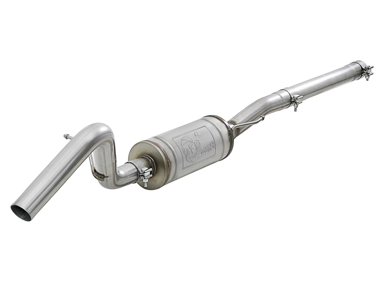 Mach Force-Xp 2-1/2 Inch 409 Stainless Steel Cat-Back Mid-Pipe w/ Muffler Jeep Wrangler (JK) 07-18 V6-3.6L/3.8L aFe Power