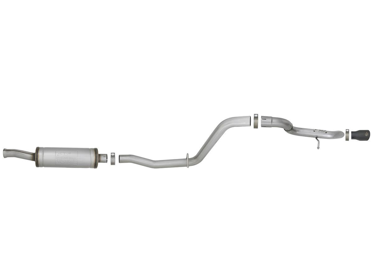 Mach Force-Xp 2-1/2 Inch 409 Stainless Steel Cat-Back Hi-Tuck Exhaust System Black Tip Jeep Wrangler (Jl) 18-26 V6-3.6L aFe Power