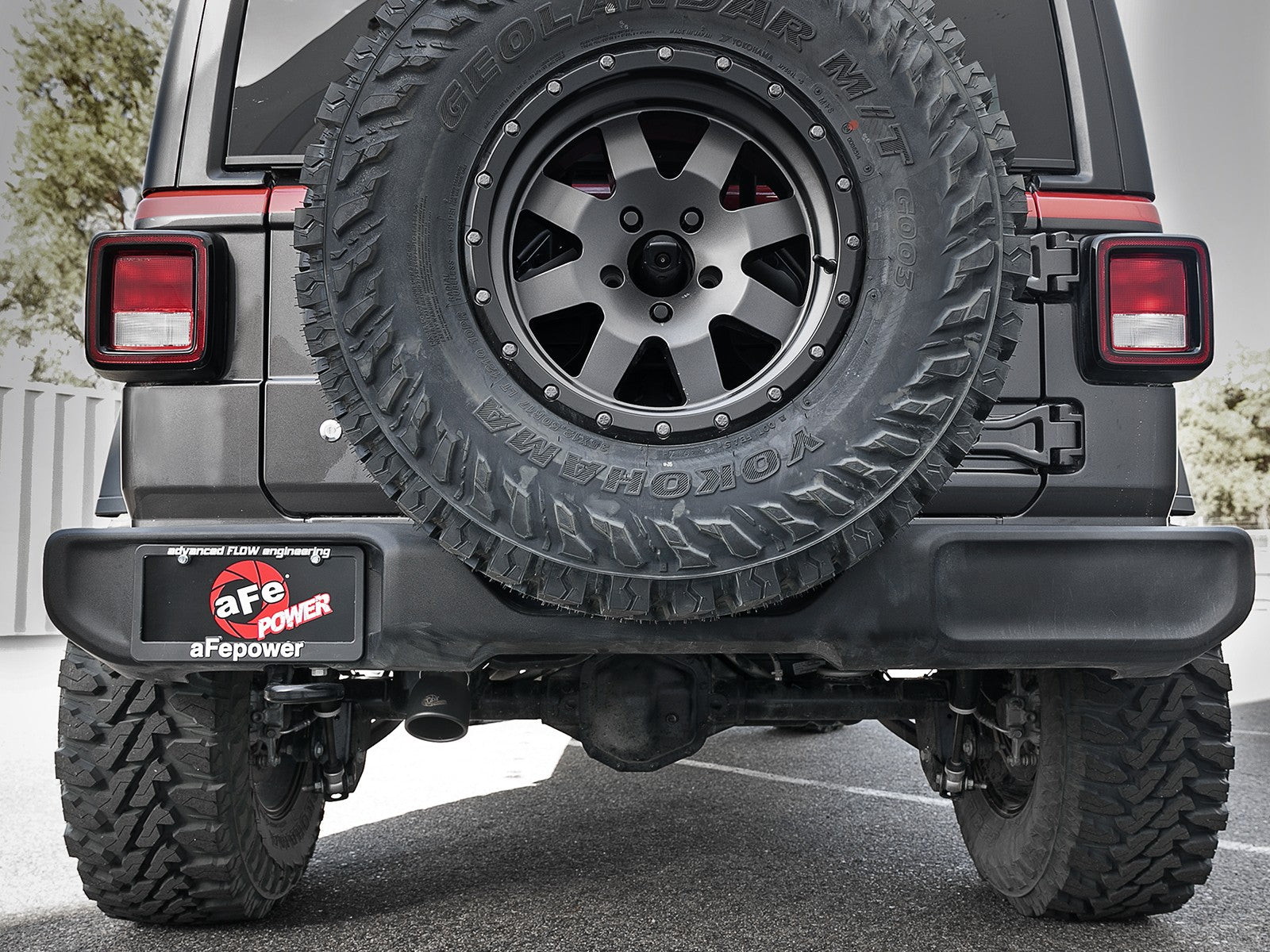 Mach Force-Xp 2-1/2 Inch 409 Stainless Steel Cat-Back Hi-Tuck Exhaust System Tip Jeep Wrangler (Jl) 18-26 V6-3.6L aFe Power