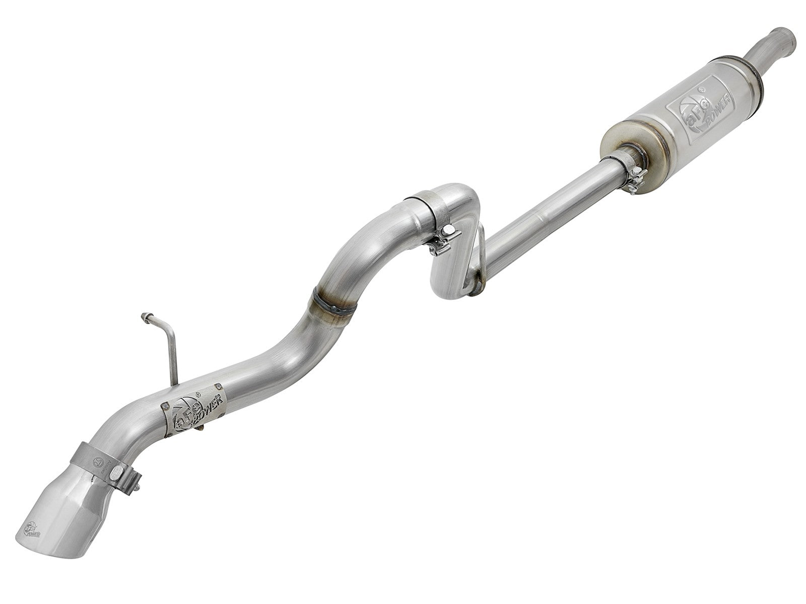 Mach Force-Xp 2-1/2 Inch 409 Stainless Steel Cat-Back Hi-Tuck Exhaust System Tip Jeep Wrangler (Jl) 18-26 V6-3.6L aFe Power
