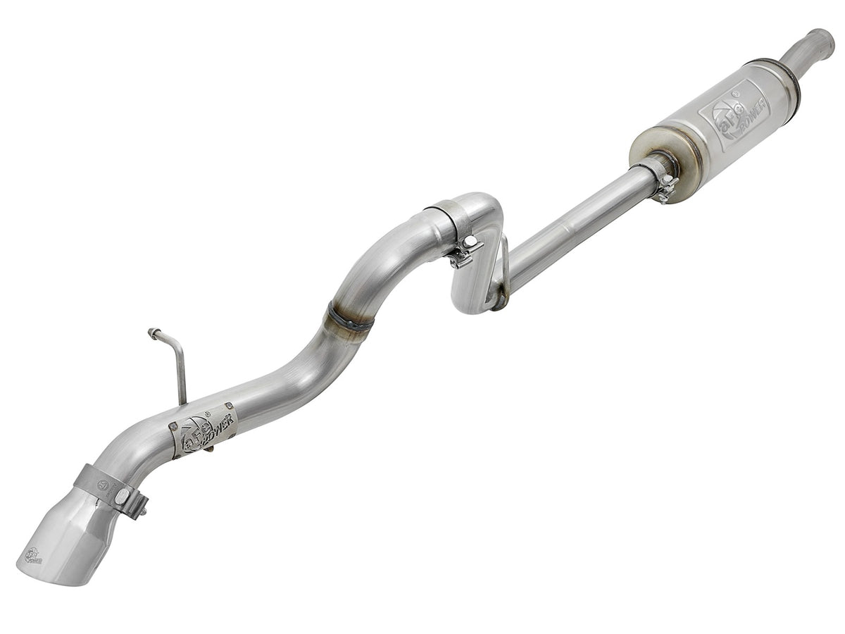 Mach Force-Xp 2-1/2 Inch 409 Stainless Steel Cat-Back Hi-Tuck Exhaust System Polished Tip Jeep Wrangler (Jl) 18-26 V6-3.6L aFe Power