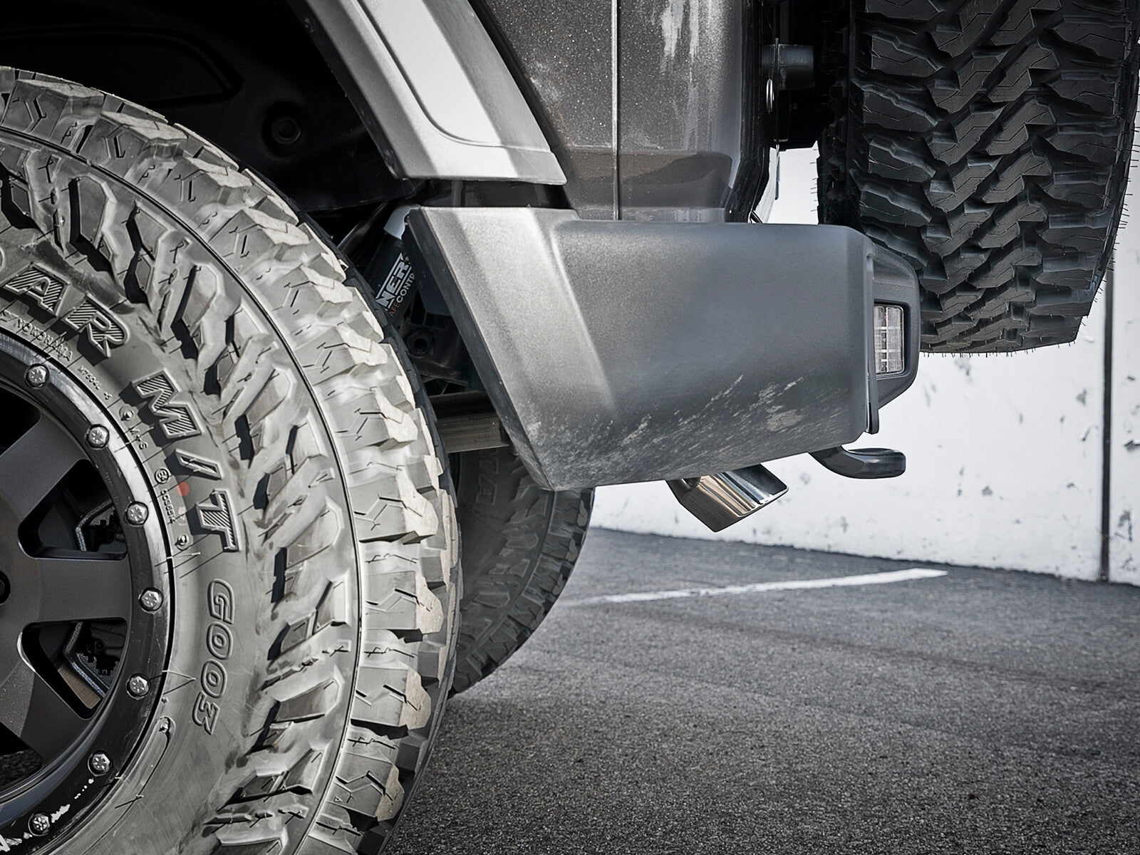 Mach Force-Xp 2-1/2 Inch 409 Stainless Steel Cat-Back Hi-Tuck Exhaust System Tip Jeep Wrangler (Jl) 18-26 V6-3.6L aFe Power