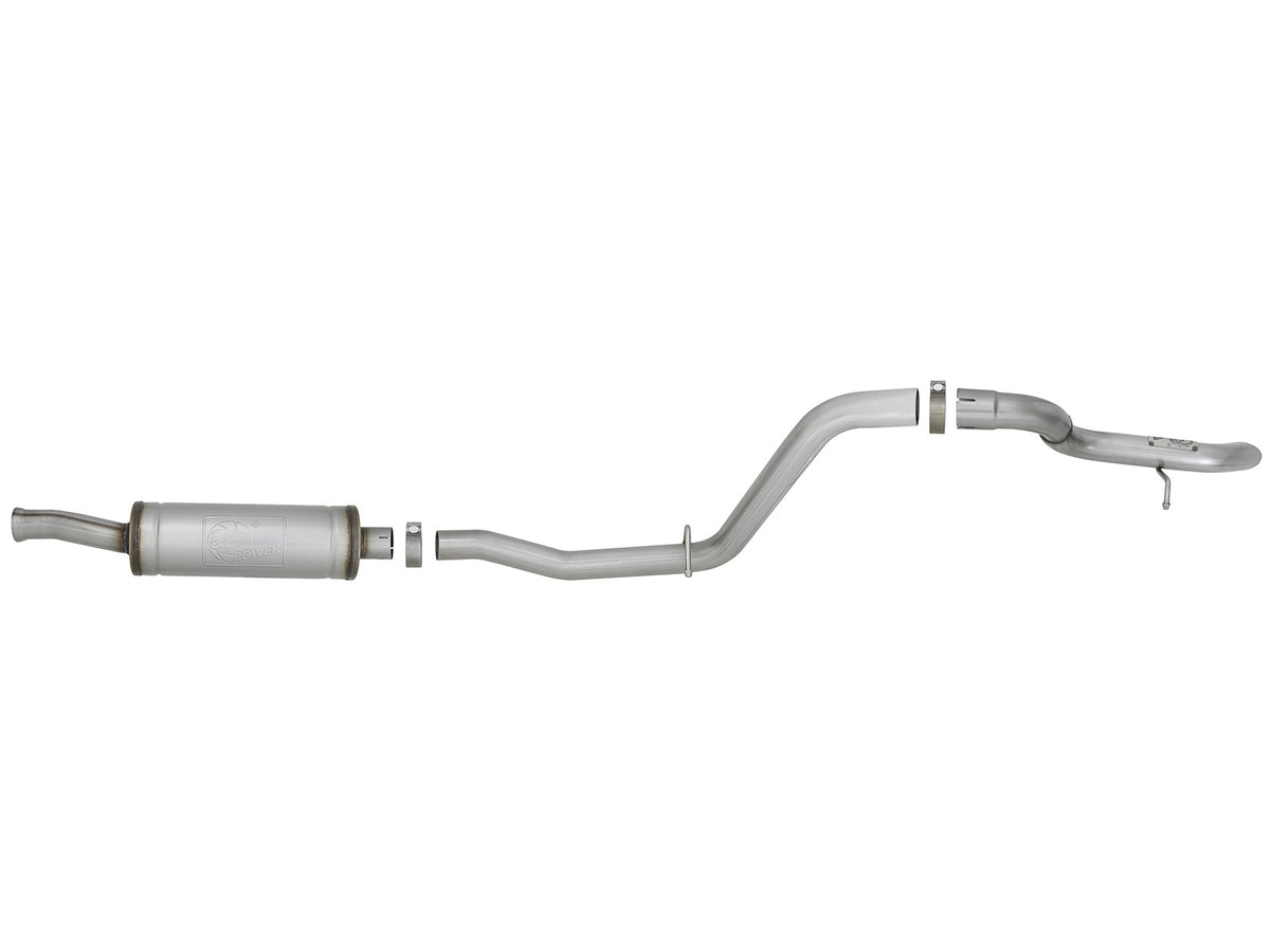 Mach Force-Xp 2-1/2 Inch 409 Stainless Steel Cat-Back Hi-Tuck Exhaust System No Tip Jeep Wrangler (Jl) 18-26 V6-3.6L aFe Power