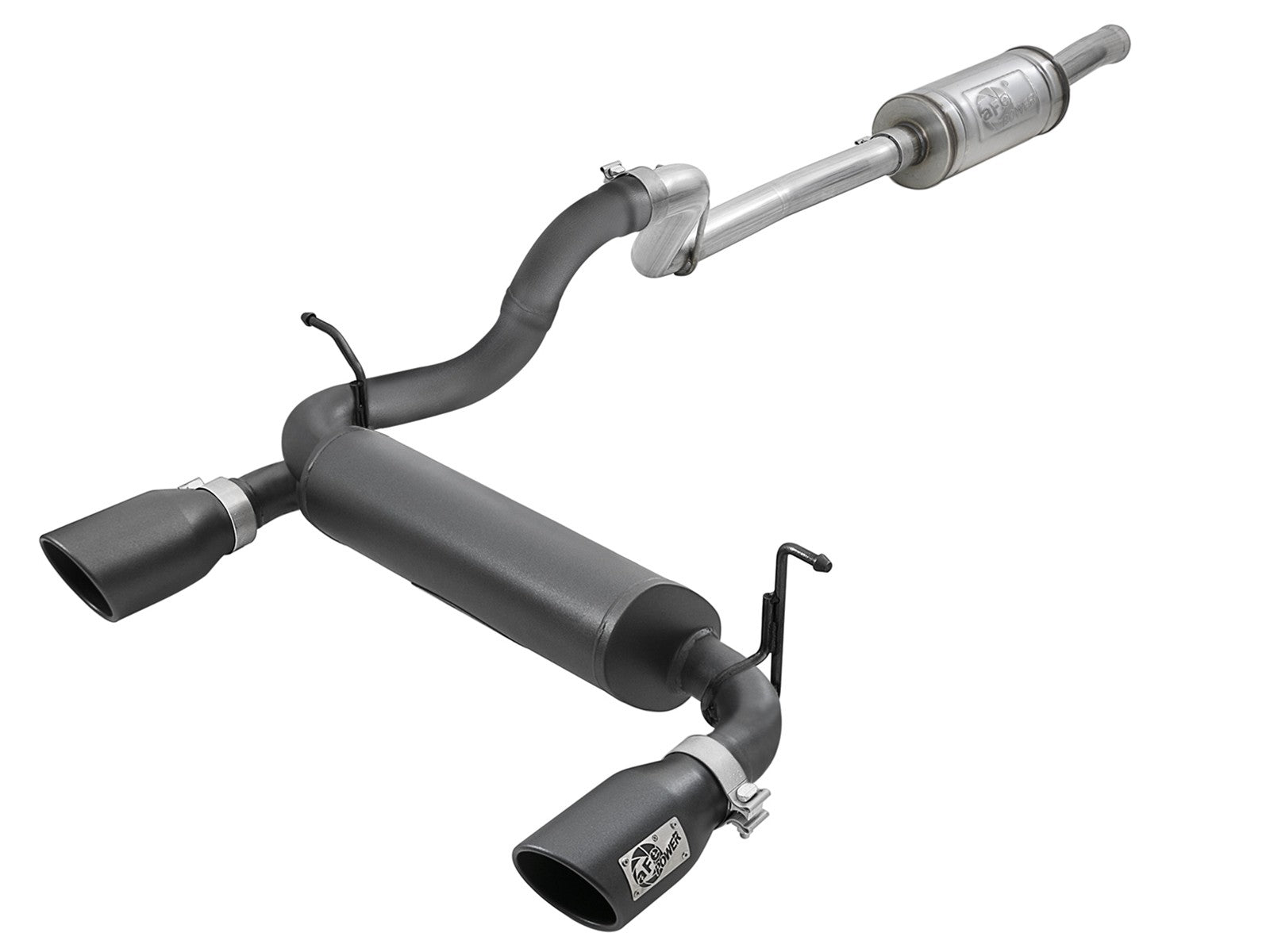 Rebel Series 2-1/2 Inch 409 Stainless Steel Cat-Back Exhaust System w/ Black Tips Jeep Wrangler (Jl) 18-26 V6-3.6L aFe Power