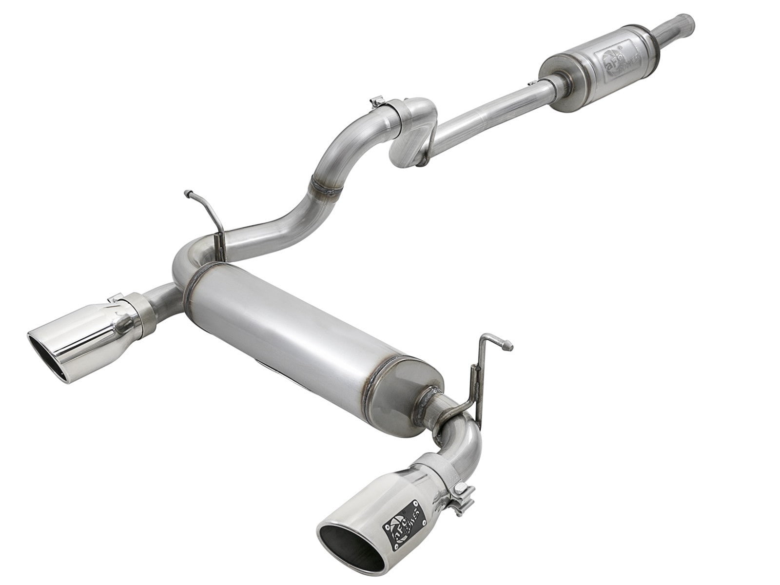 Rebel Series 2-1/2 Inch 409 Stainless Steel Cat-Back Exhaust w/ Polished Tips Jeep Wrangler (Jl) 18-26 V6-3.6L aFe Power