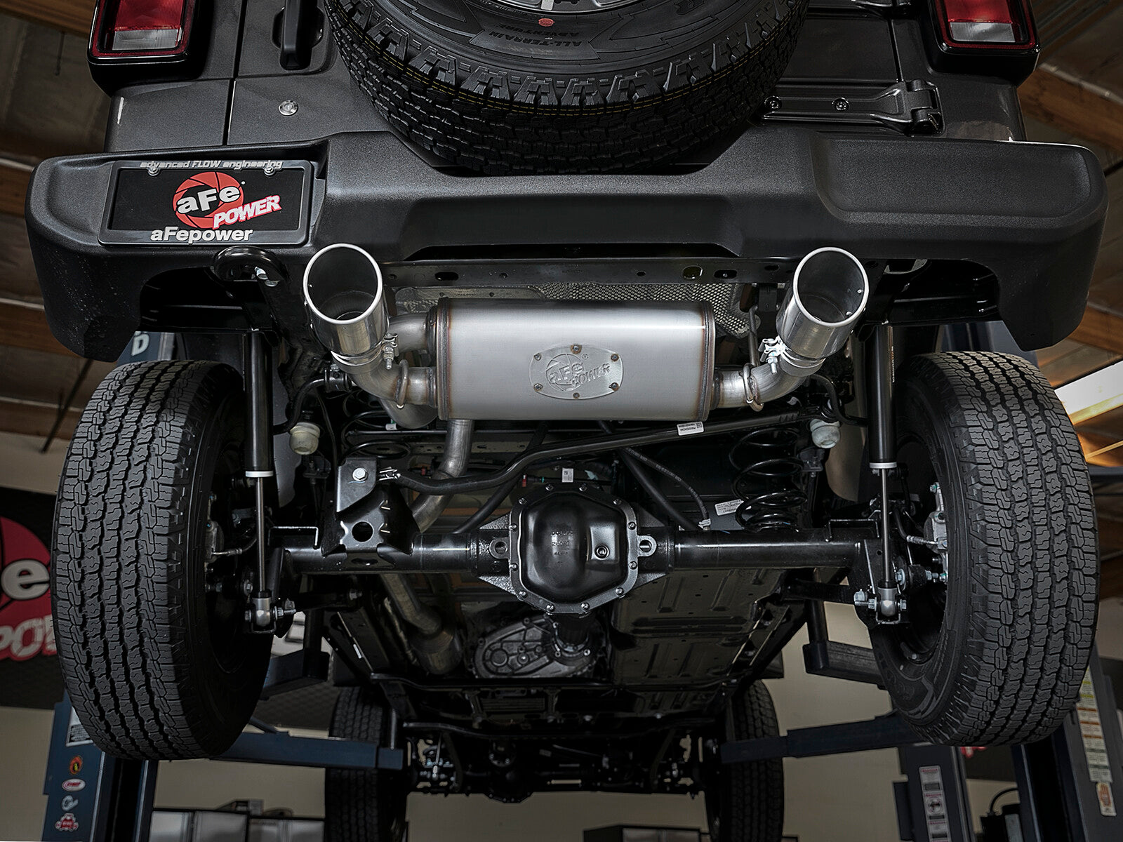 Rebel Series 2-1/2 Inch 409 Stainless Steel Cat-Back Exhaust w/ Polished Tips Jeep Wrangler (Jl) 18-26 V6-3.6L aFe Power