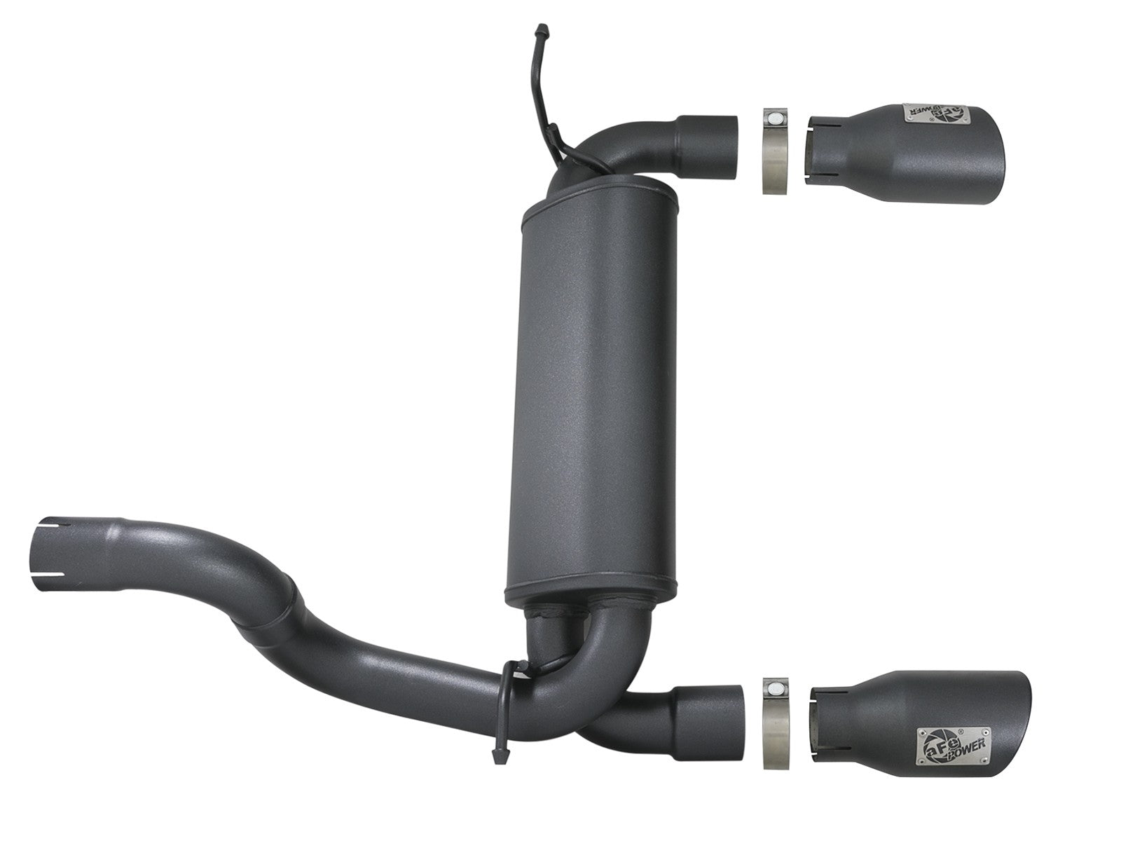 Rebel Series 2-1/2 Inch 409 Stainless Steel Axle-Back Exhaust System w/ Black Tips Jeep Wrangler (Jl) 18-26 L4-2.0L (t)/V6-3.6L aFe Power