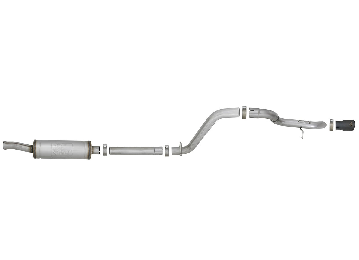 Mach Force-Xp 2-1/2 Inch 409 Stainless Steel Axle-Back Hi-Tuck Exhaust Black Jeep Wrangler (Jl) 18-26 V6-3.6L aFe Power