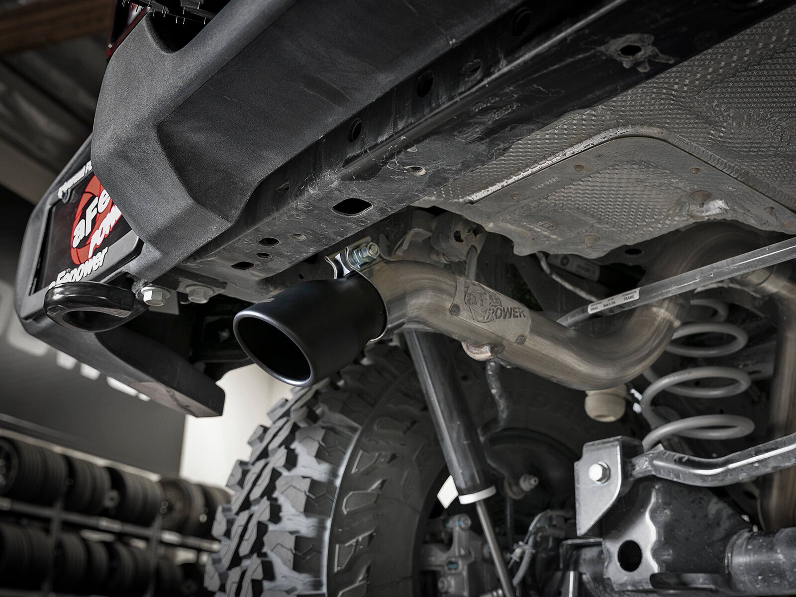 Mach Force-Xp 2-1/2 Inch 409 Stainless Steel Axle-Back Hi-Tuck Exhaust Jeep Wrangler (Jl) 18-26 V6-3.6L aFe Power