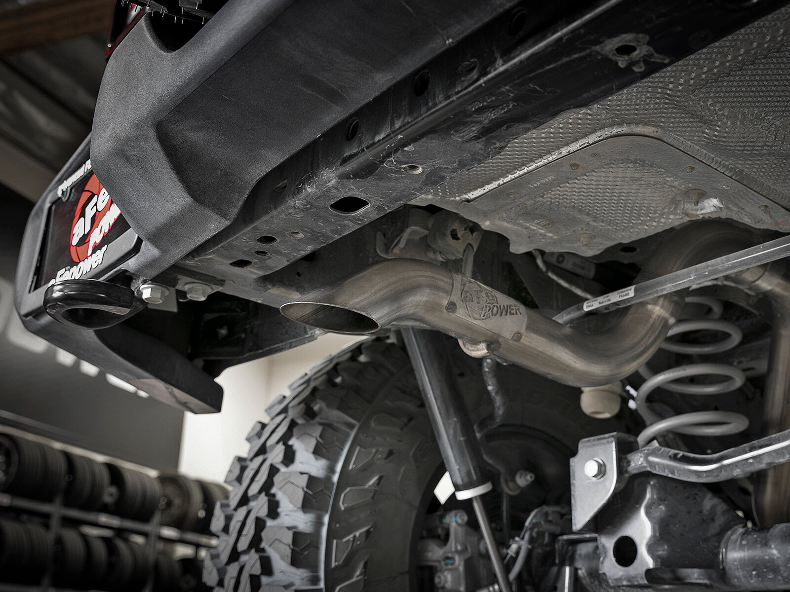 Mach Force-Xp 2-1/2 Inch 409 Stainless Steel Axle-Back Hi-Tuck Exhaust System Jeep Wrangler (Jl) 18-26 V6-3.6L aFe Power