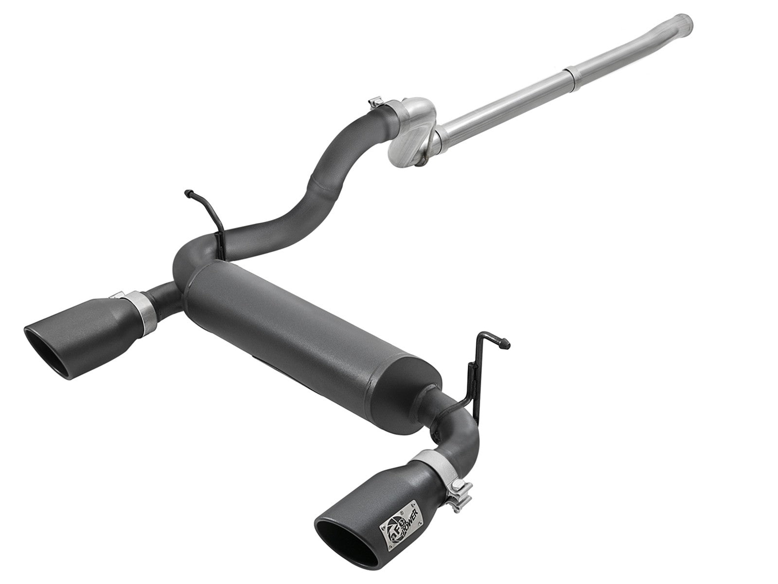 Mach Force-Xp 2-1/2 Inch 409 Stainless Steel Cat-Back Hi-Tuck Exhaust w/ Black Tip Jeep Wrangler (Jl) 18-26 V6-3.6L aFe Power
