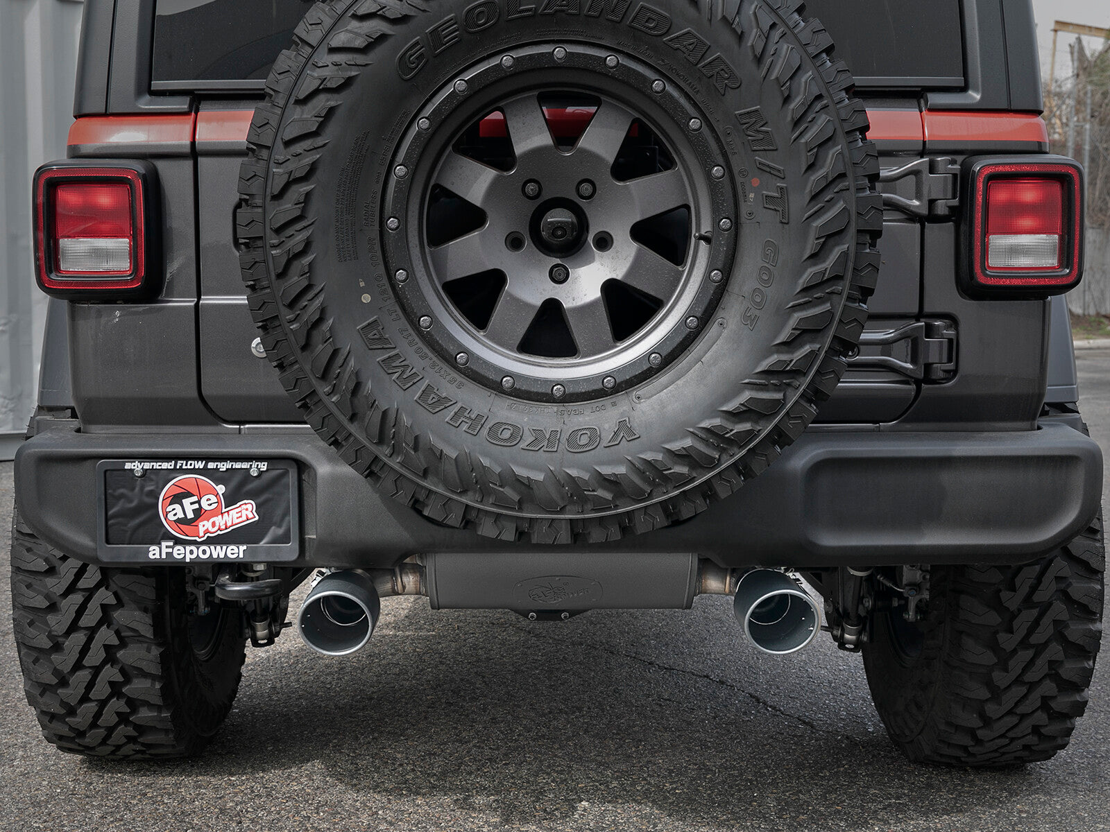Mach Force-Xp 2-1/2 Inch 409 Stainless Steel Cat-Back Hi-Tuck Exhaust w/ Black Tip Jeep Wrangler (Jl) 18-26 V6-3.6L aFe Power