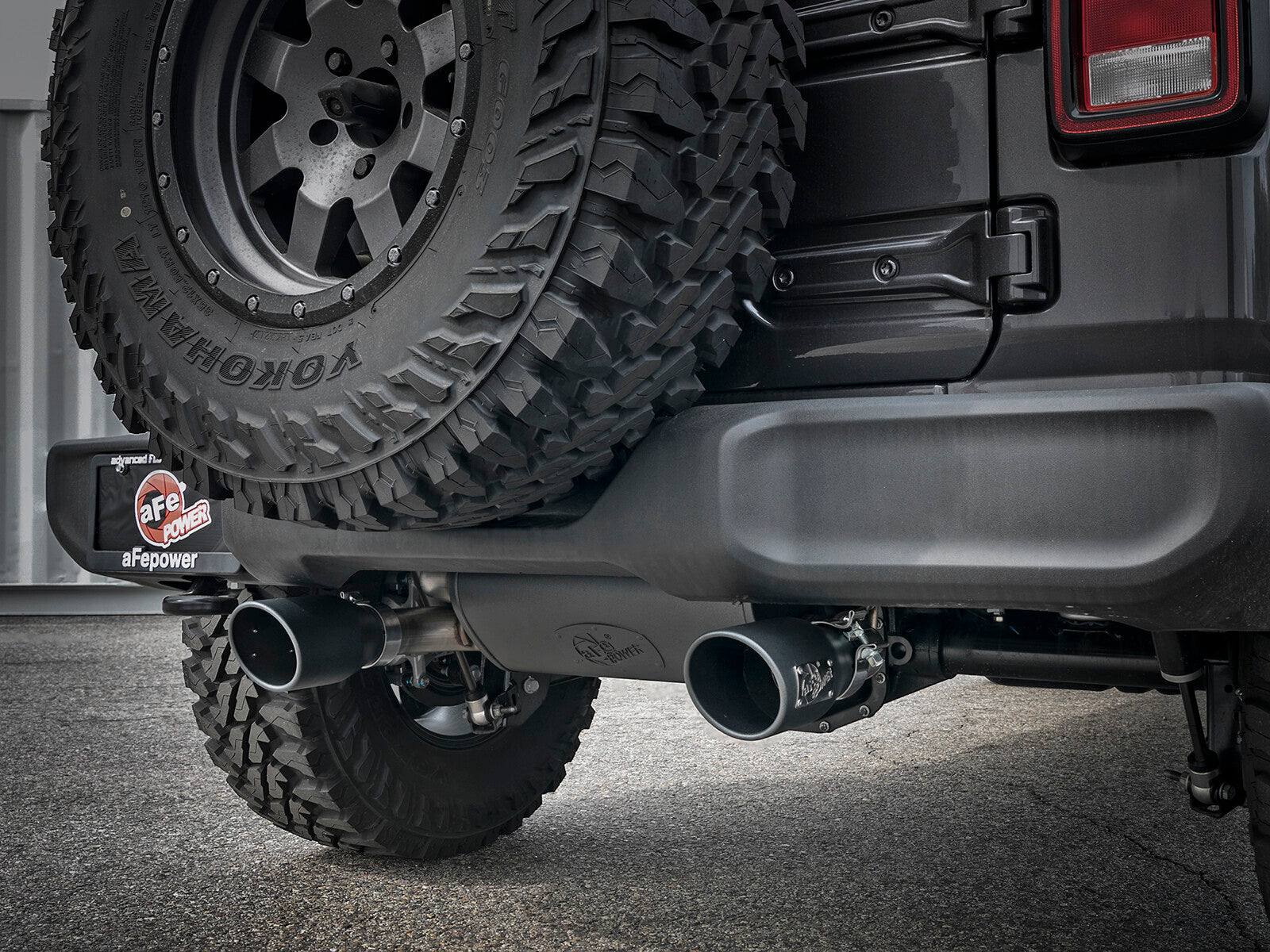 Mach Force-Xp 2-1/2 Inch 409 Stainless Steel Cat-Back Hi-Tuck Exhaust w/ Black Tip Jeep Wrangler (Jl) 18-26 V6-3.6L aFe Power