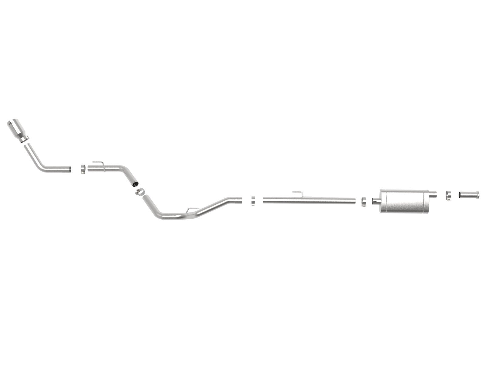Apollo GT Series 2-1/2 Inch Stainless Steel Cat-Back Exhaust System w/ Polish Tip Jeep Gladiator (Jt) 20-26 V6-3.6L aFe Power