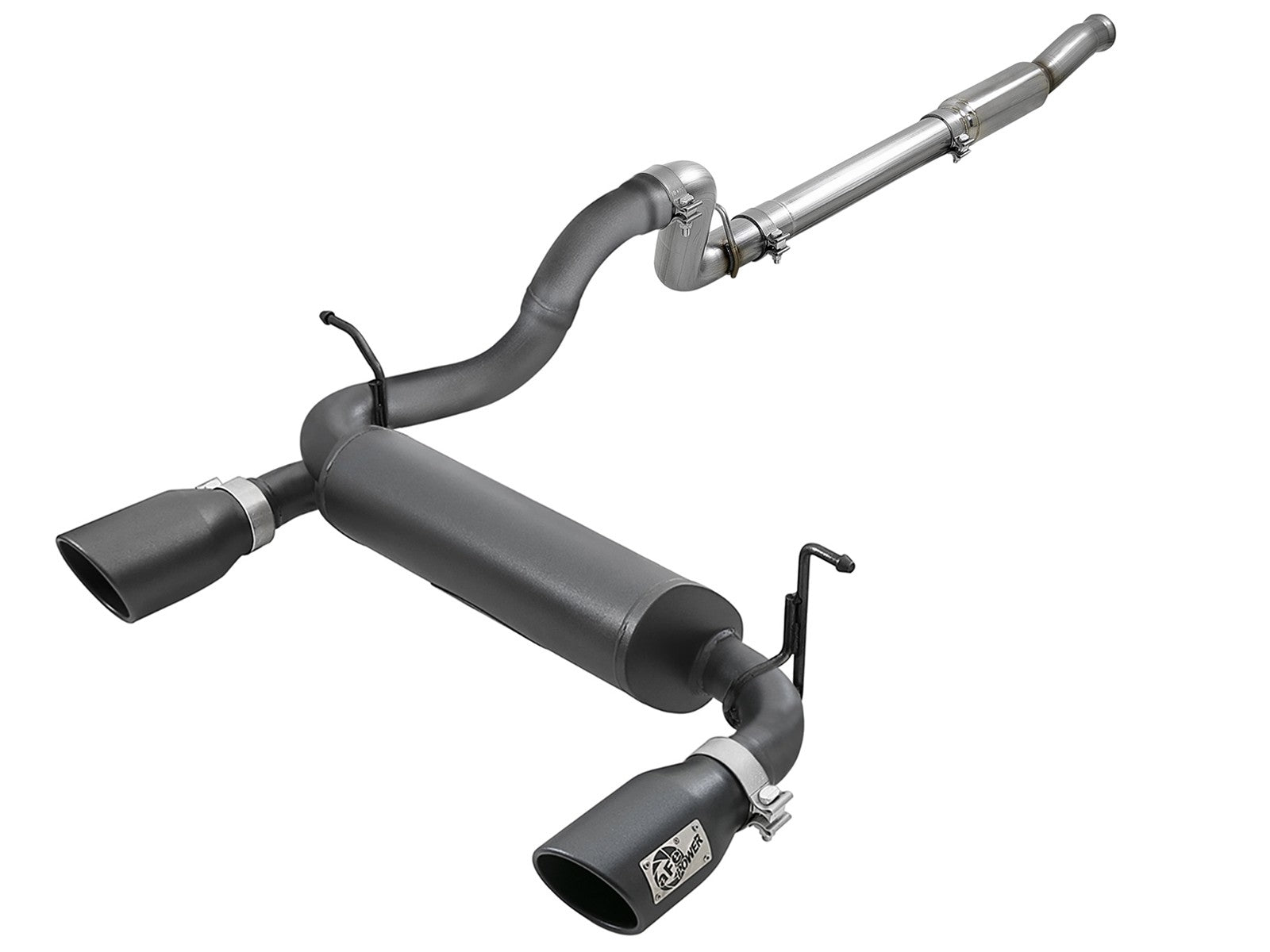 Rebel Series 3 Inch to 2-1/2 Inch 409 Stainless Steel Cat-Back Exhaust w/ Tip Jeep Wrangler (Jl) 18-26 L4-2.0L (t) aFe Power