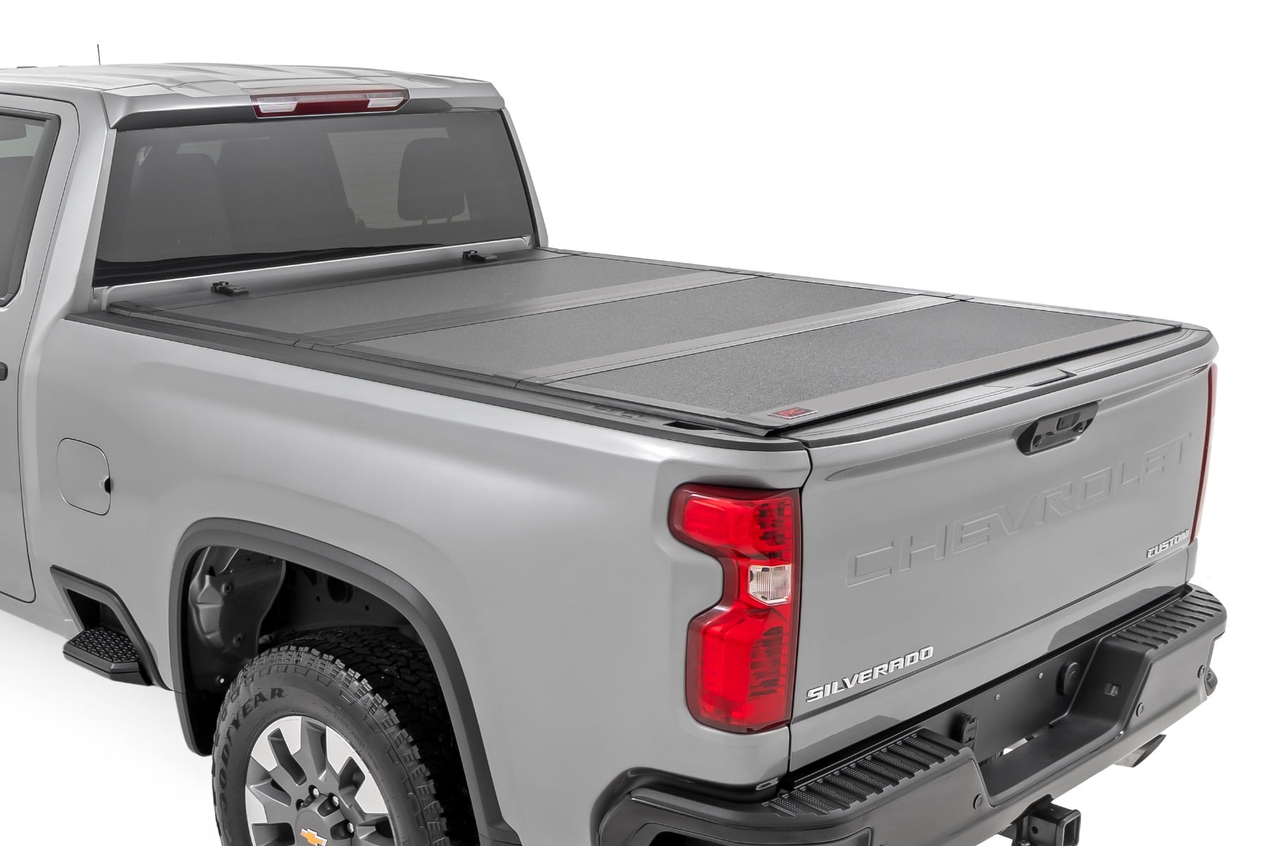 Hard Tri-Fold Flip Up Bed Cover 6 Foot 9 Inch Bed Chevy/GMC Silverado/Sierra 2500HD/3500HD (20-26) Rough Country