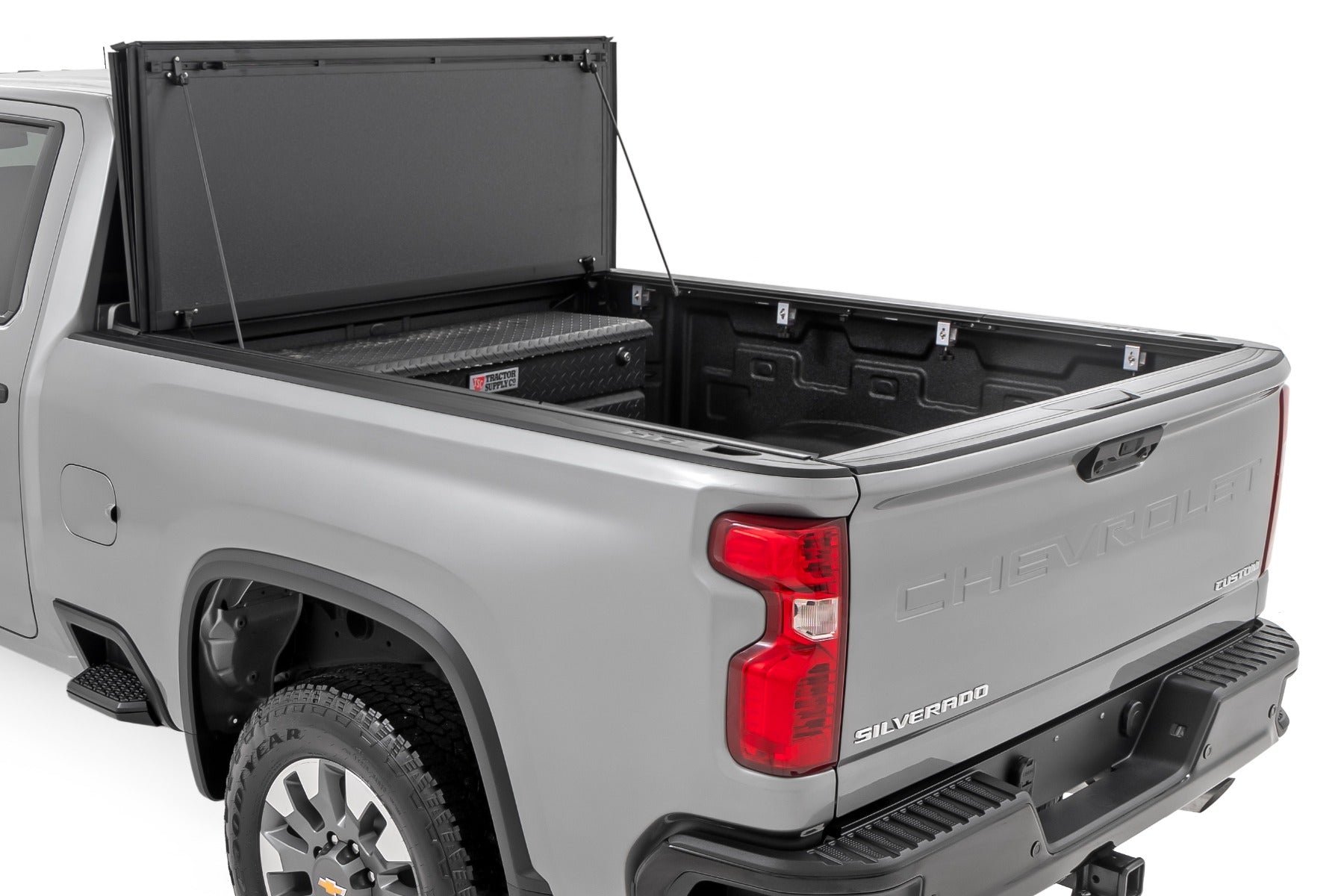 Hard Tri-Fold Flip Up Bed Cover 6 Foot 9 Inch Bed Chevy/GMC Silverado/Sierra 2500HD/3500HD (20-26) Rough Country