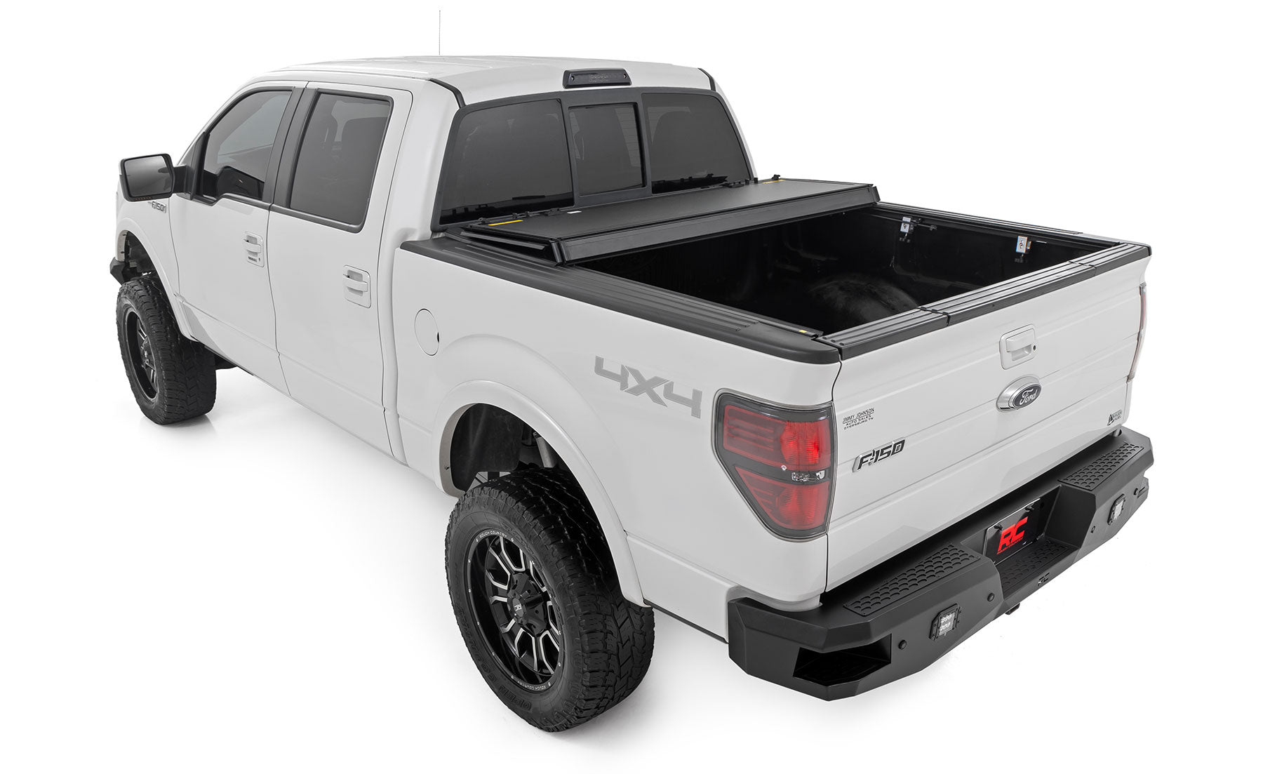 Hard Tri-Fold Flip Up Bed Cover 5 Foot 7 Inch Bed Ford F-150 2WD/4WD (2004-2014) Rough Country