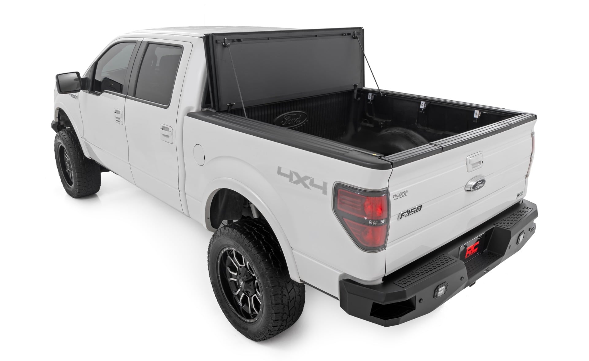 Hard Tri-Fold Flip Up Bed Cover 5 Foot 7 Inch Bed Ford F-150 2WD/4WD (2004-2014) Rough Country