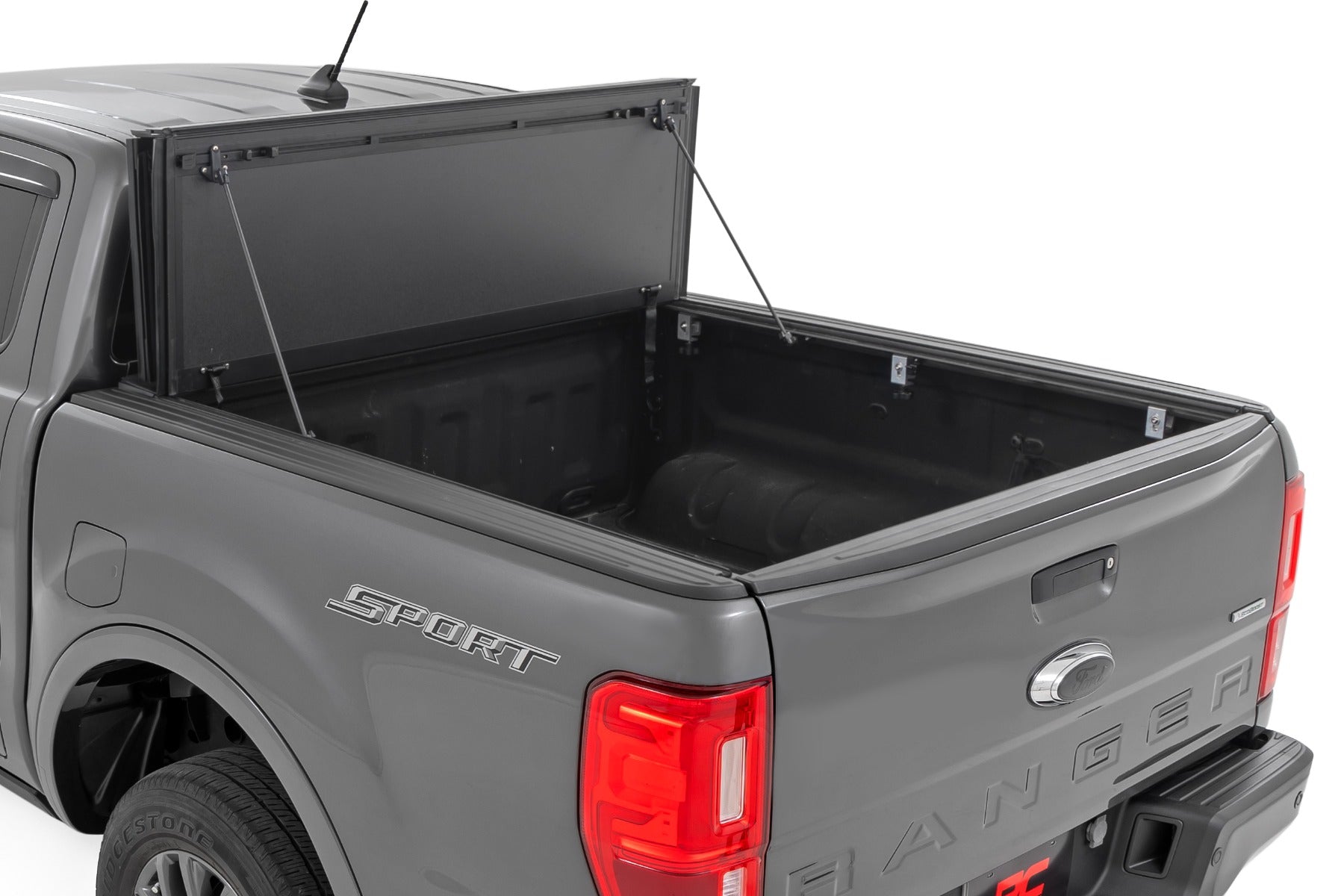 Hard Tri-Fold Flip Up Bed Cover 5 Foot Bed Ford Ranger 2WD/4WD (2019-2023) Rough Country