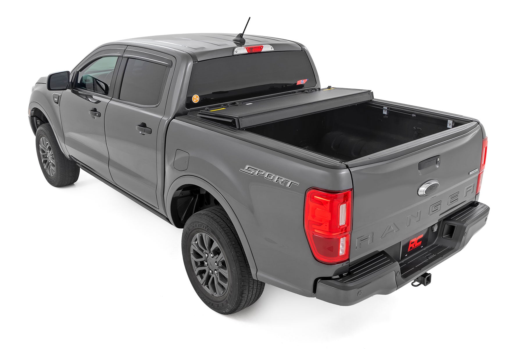 Hard Tri-Fold Flip Up Bed Cover 5 Foot Bed Ford Ranger 2WD/4WD (2019-2023) Rough Country