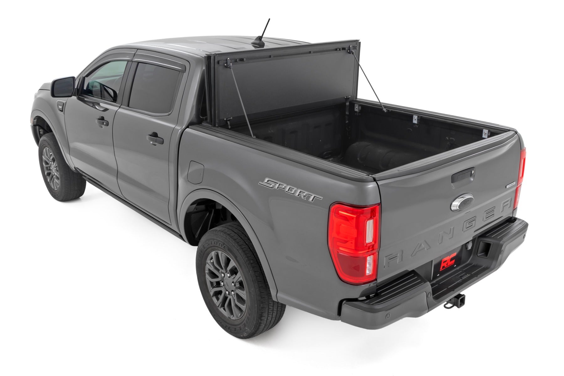 Hard Tri-Fold Flip Up Bed Cover 5 Foot Bed Ford Ranger 2WD/4WD (2019-2023) Rough Country