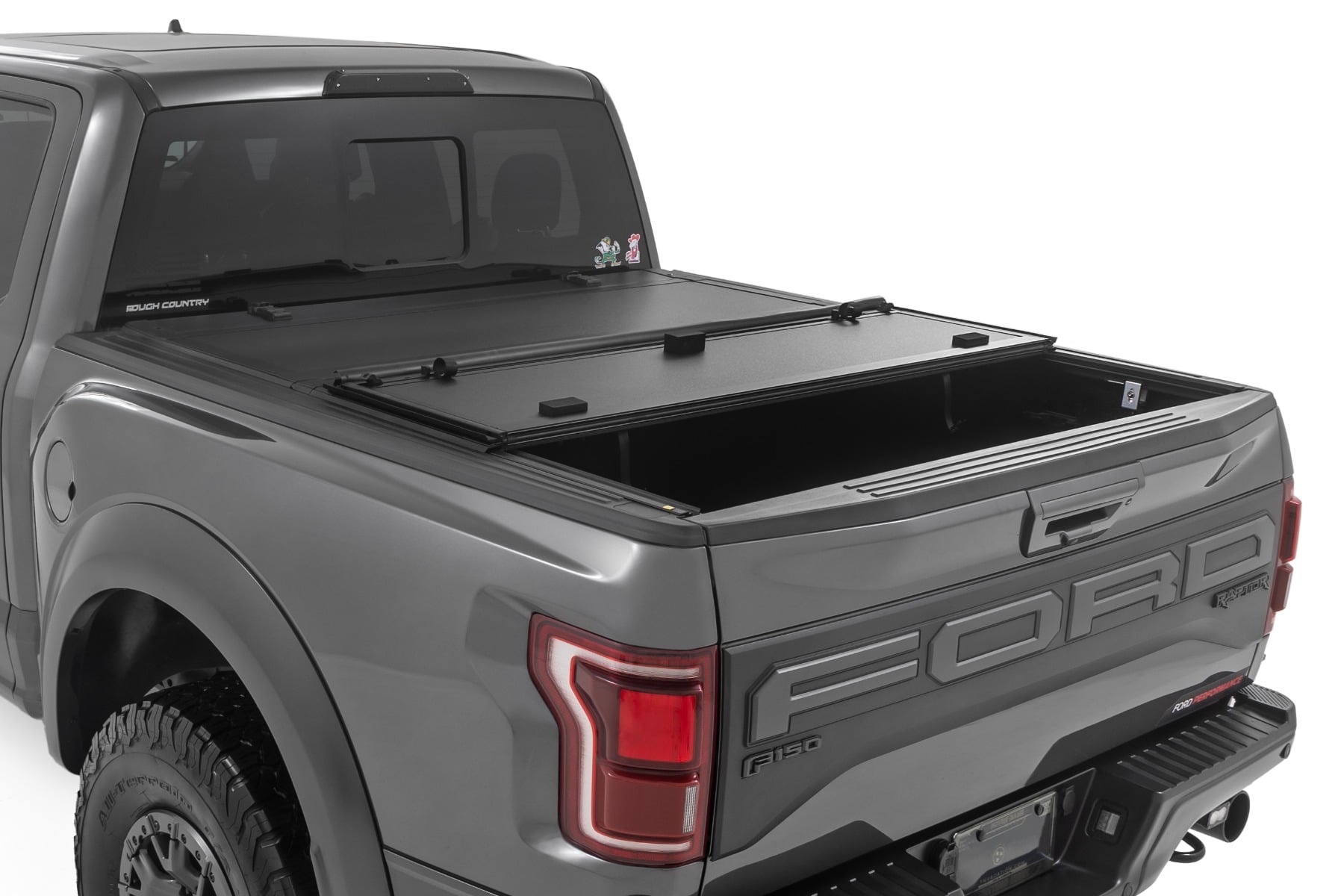 Hard Tri-Fold Flip Up Bed Cover 5 Foot 7 Inch Bed Ford F-150 (21-26)/F-150 Lightning (22-26) Rough Country