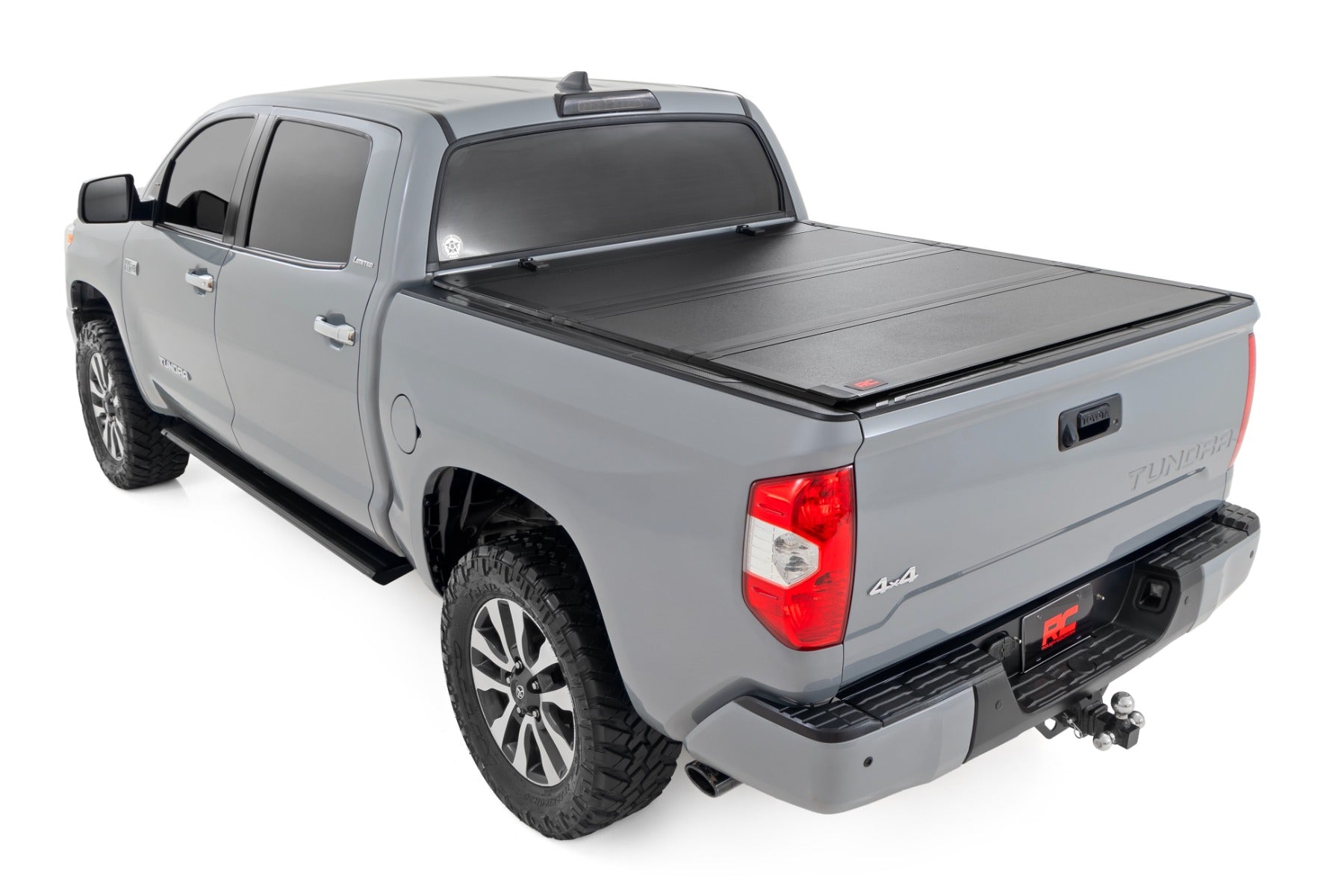 Hard Tri-Fold Flip Up Bed Cover 5 Foot 7 Inch Bed Toyota Tundra 2WD/4WD (07-21) Rough Country