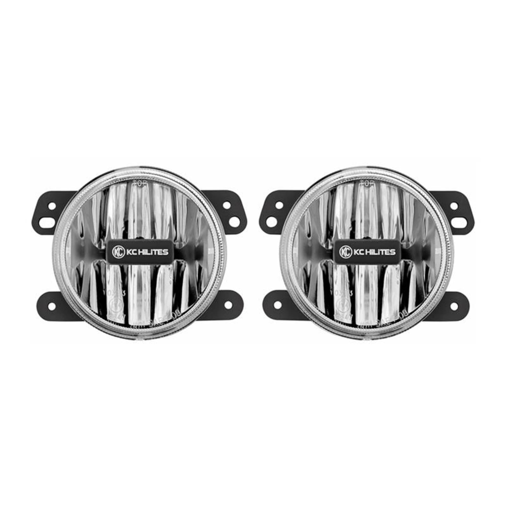 G4 Gravity LED 4 Inch SAE/ECE 2 Light System 2010-2024 Jeep Wrangler JK/JL 2/4-Door/Jeep Gladiator JT KC HiLiTES