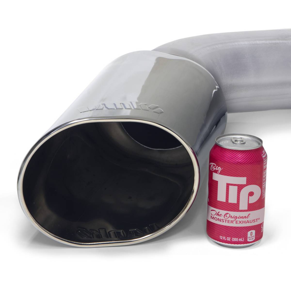 Monster Exhaust System 5-inch Single Exit Chrome Tip 17-26 Ford F250/F350/F450 6.7L Banks Power