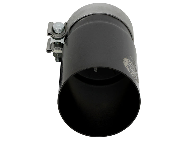 Afe MACH Force-Xp universal exhaust tip with a 3-1/2 inch inlet, 4 inch outlet, and 7 inch length for enhanced performance.