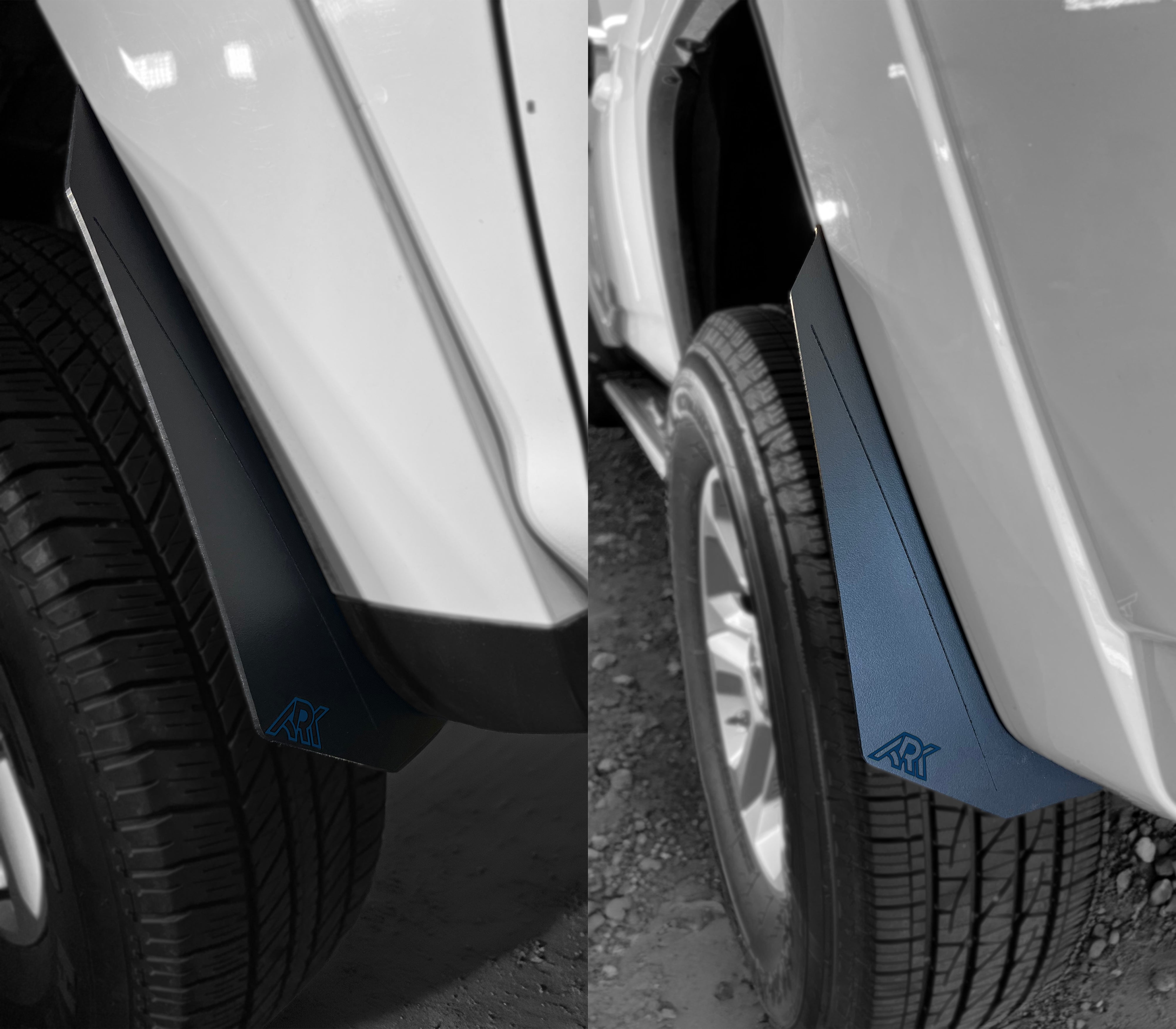 2010-2024 Toyota 4Runner Micro Flare Mud Flap Deletes showcasing sleek design and fitment on vehicle tires.