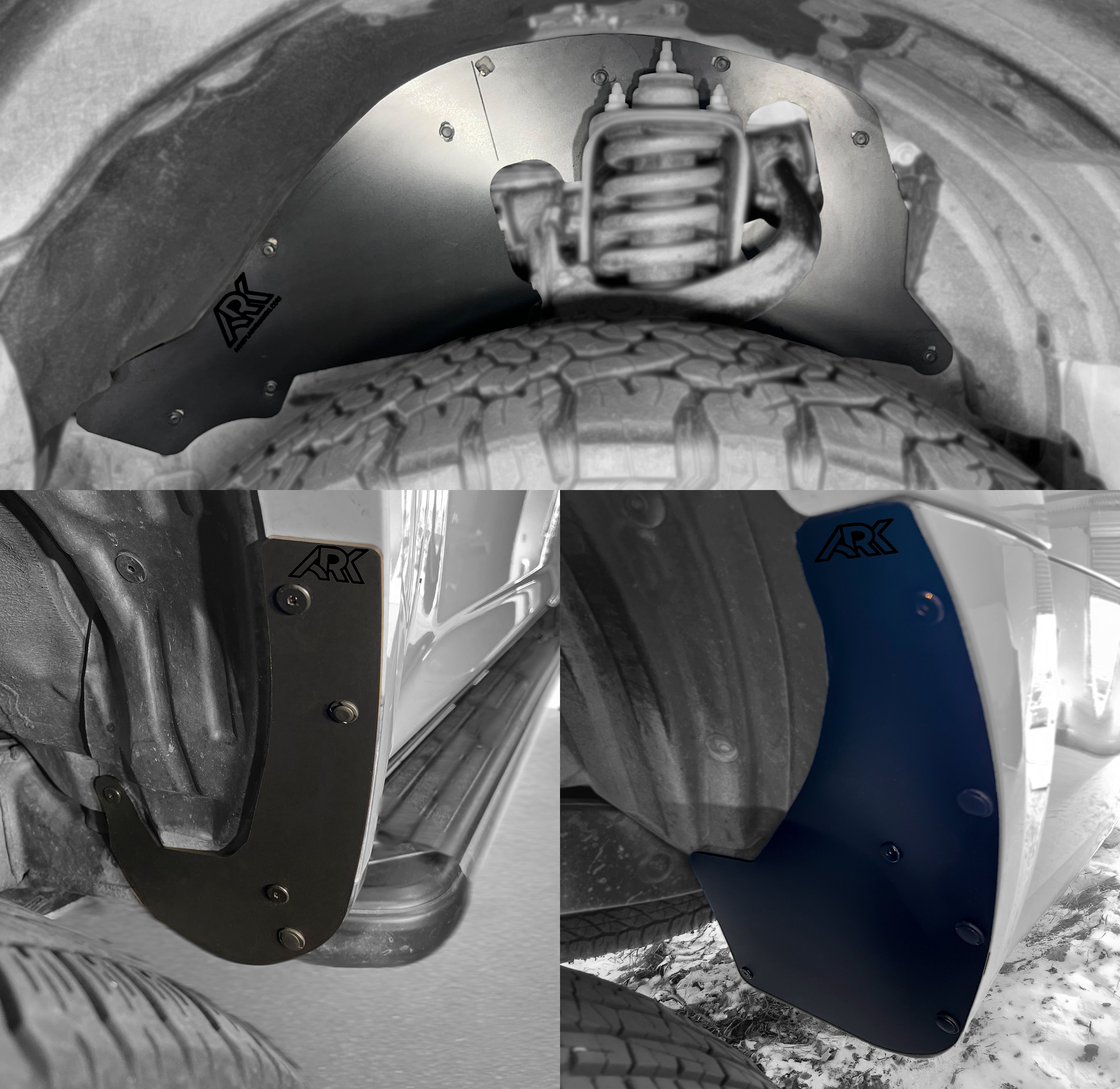 TriXpoly splash guards for 2010-2024 Toyota 4Runner, showcasing durable mud flaps and micro deletes for optimal protection.